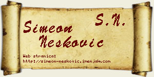 Simeon Nešković vizit kartica